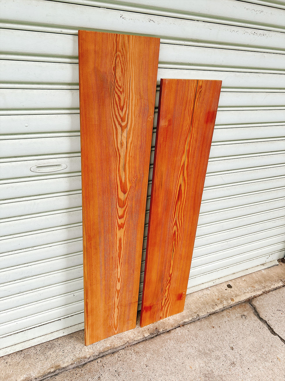 サムネイル： 天然松 無垢板 2枚セット マツ材 棚板・家具材・DIY材 約110cm・100cm