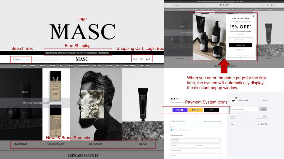 a web page for masc shows a man with a beard