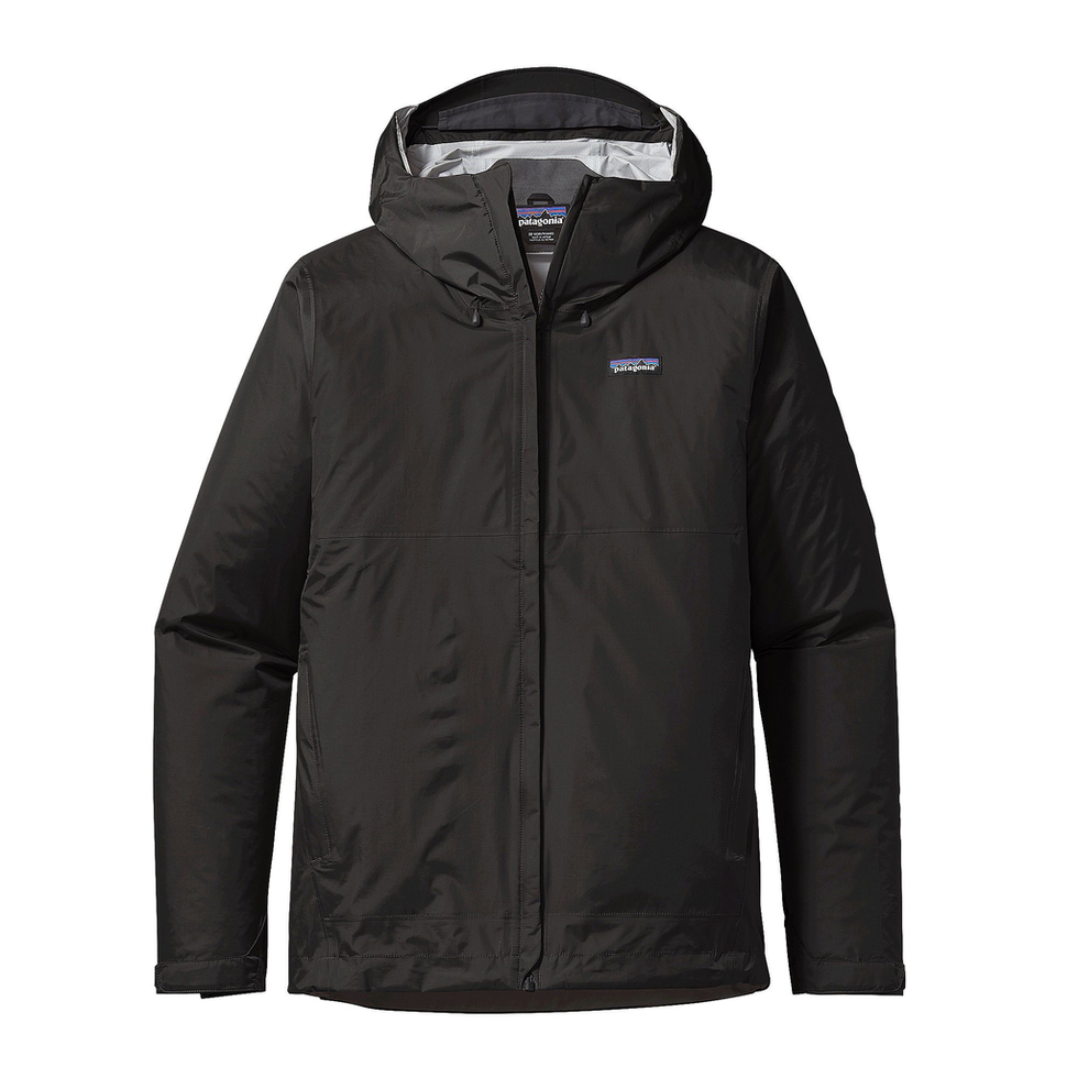 Veste de pluie Patagonia Torrentshell noire pour homme.