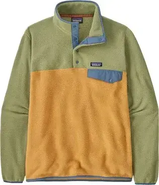 Polaire Synchilla Snap-T Patagonia homme, vert et jaune