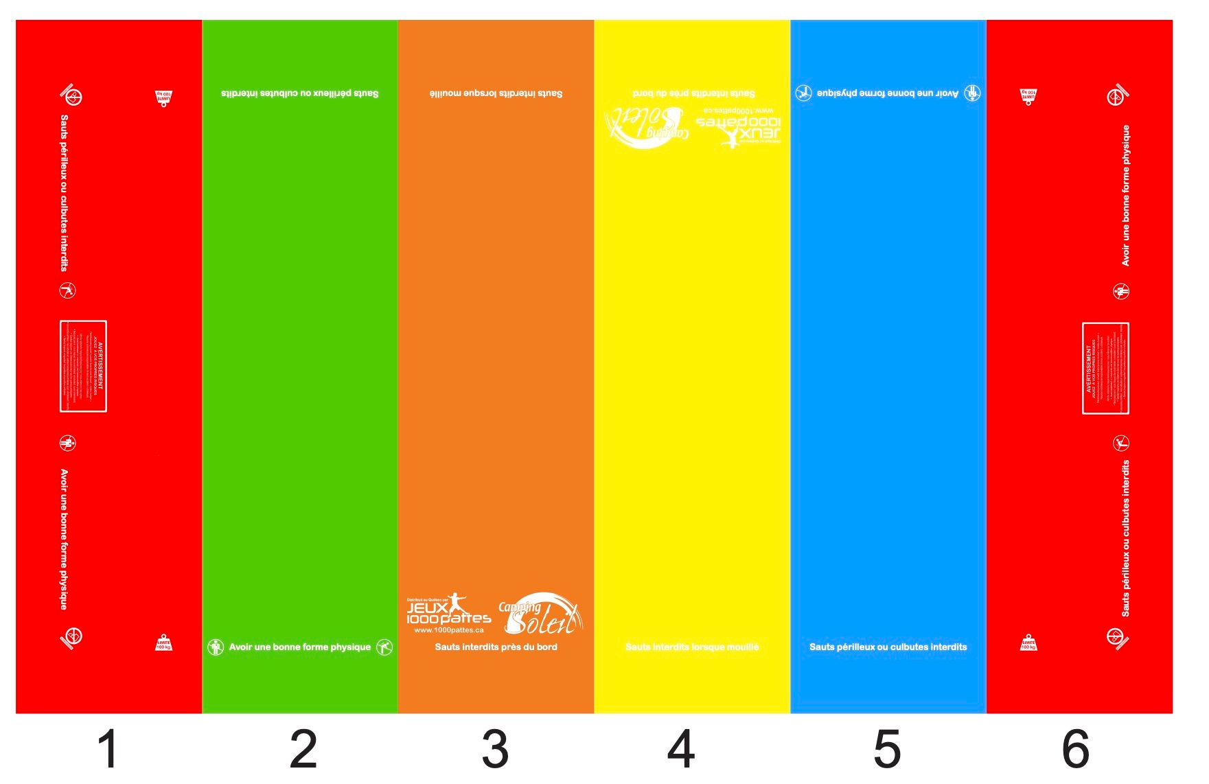 Vue aérienne d’un trampoline géant installé dans un parc