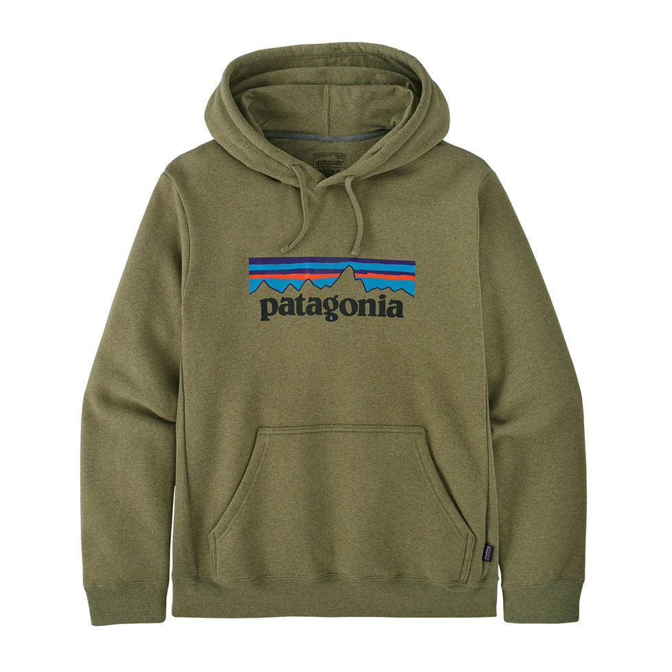 Hoodie Patagonia P-6 Logo Uprisal unisexe vert olive