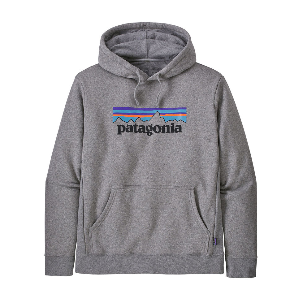 Hoodie Patagonia P-6 Logo Uprisal gris unisexe
