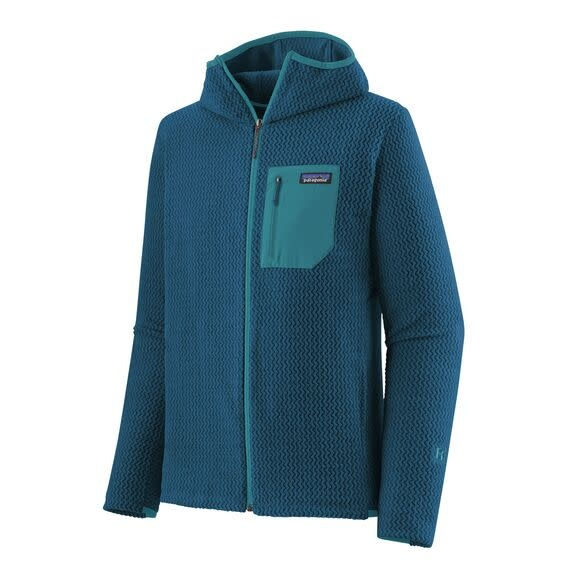 Patagonia Hoodie Homme R1 Air Full-Zip bleu de face