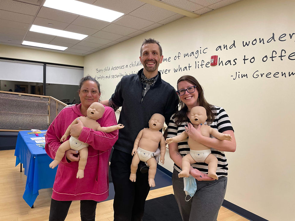 Our CPR Instructor, Bobby Dobroski, with Bright Horizon Naperville Directors. 