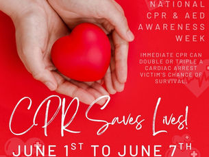 Immediate CPR can double or triple a cardiac arrest victim's chance of survival. Join us this June and gain the confidence to act in an emergency!