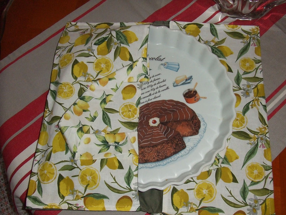 Sac à tarte- coton- motifs citrons