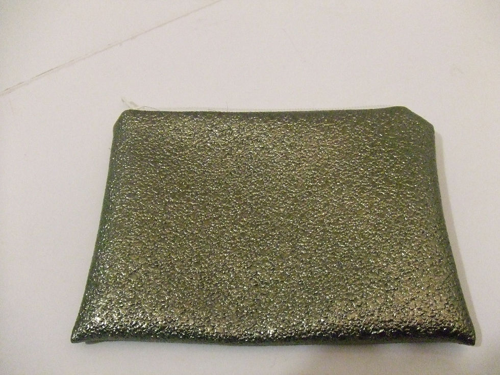 Porte monnaie.- lamé veet bronze- doublé -chic et pratique