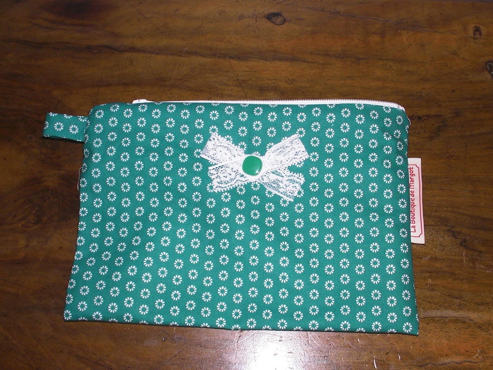 Trousse -maquillage- retro - turquoise