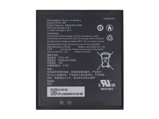 2600mAh Coolpad CPLD-429 Batterie Téléphone pour Coolpad CPLD-429