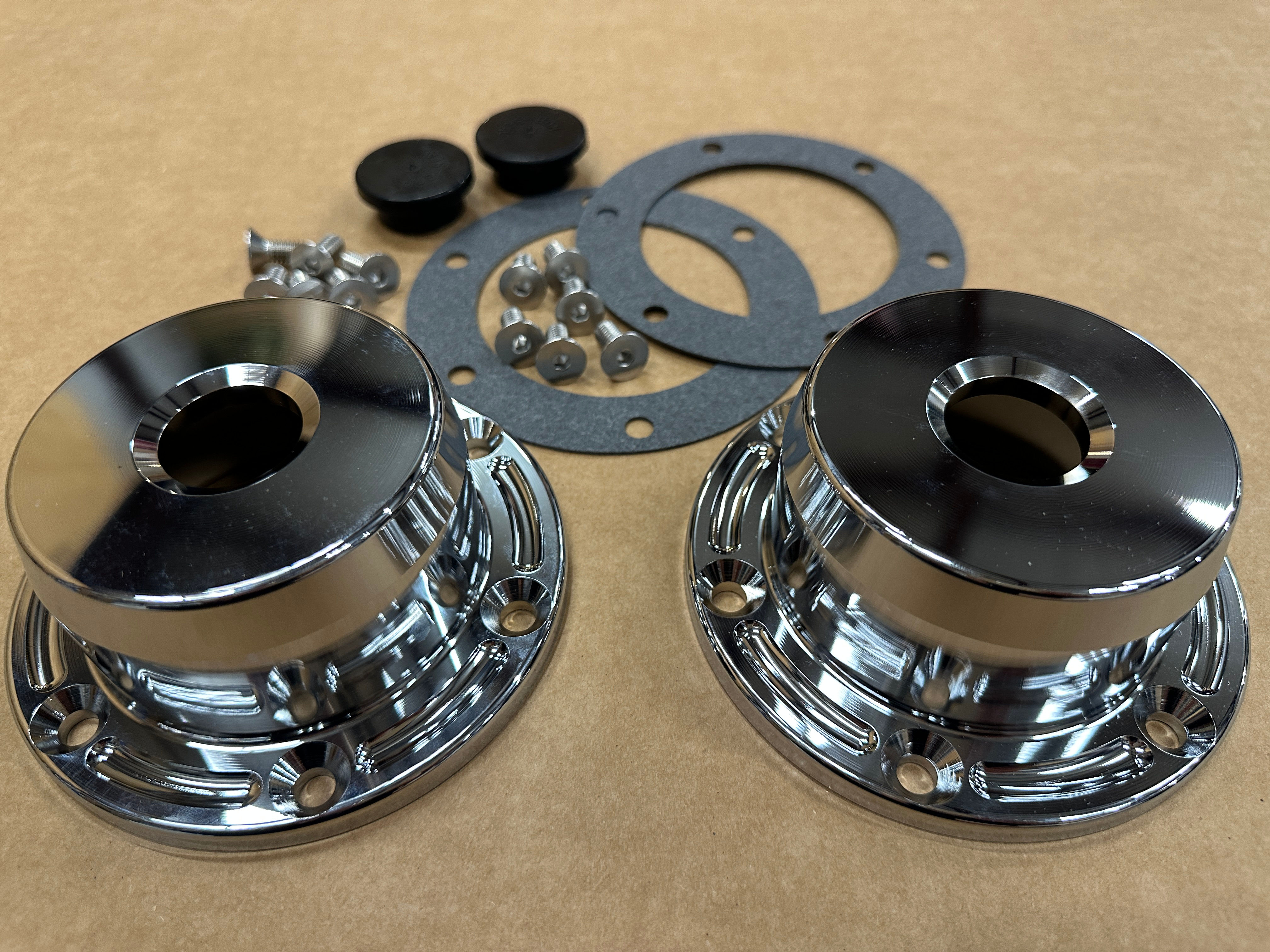 Chrome Plated Steer Axel Hub Covers