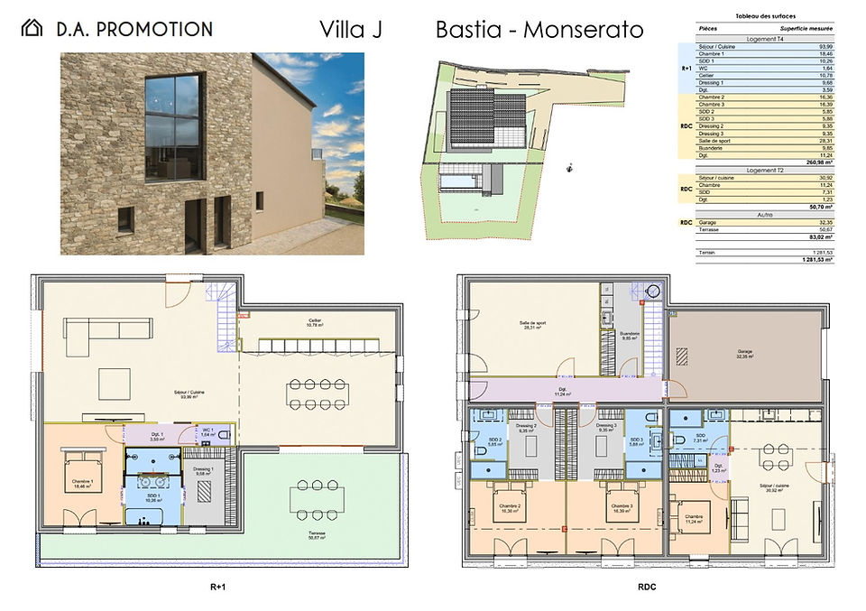 Plan de vente Villa J