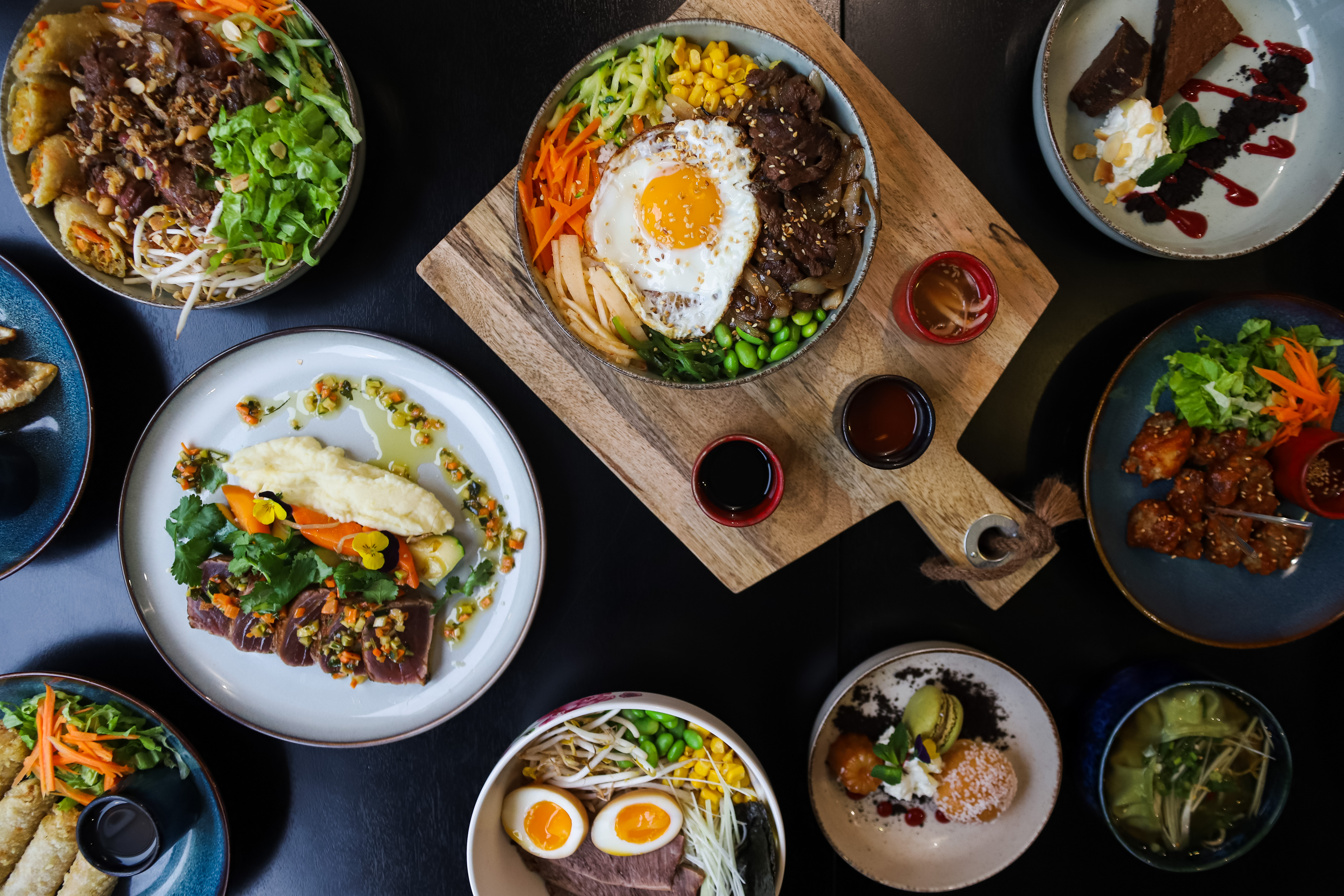 Arranged Food and Objects