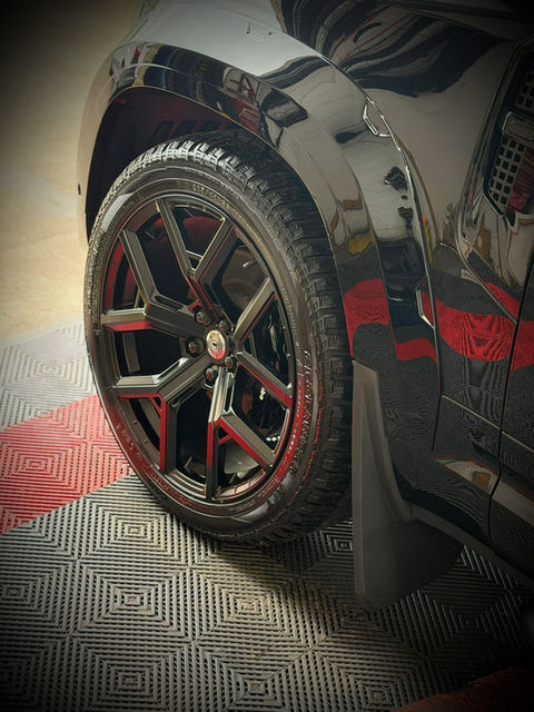 Wheels-off detail and ceramic coating on alloy wheels, Derbyshire