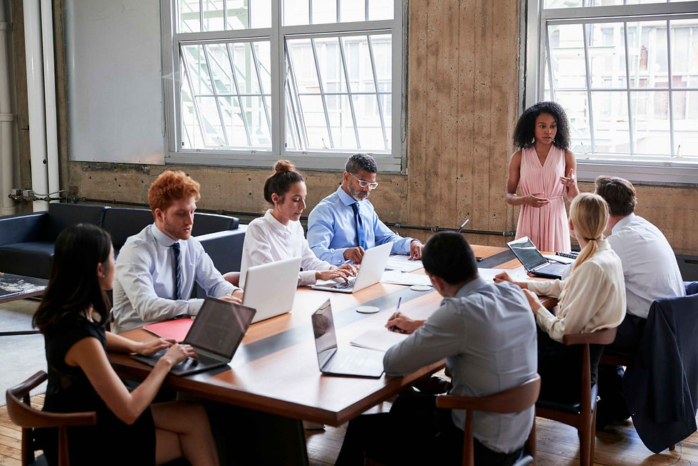 black-businesswoman-addressing-colleagues-at-a-board-meeting