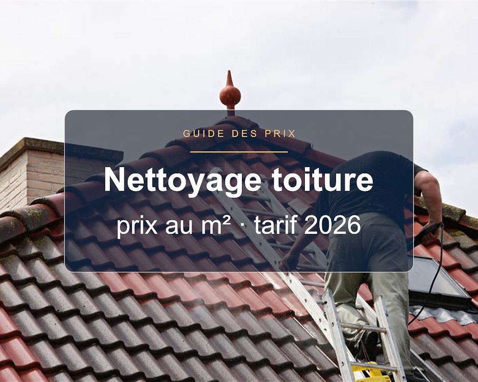 Nettoyage toiture prix au m² : tarifs 2026
