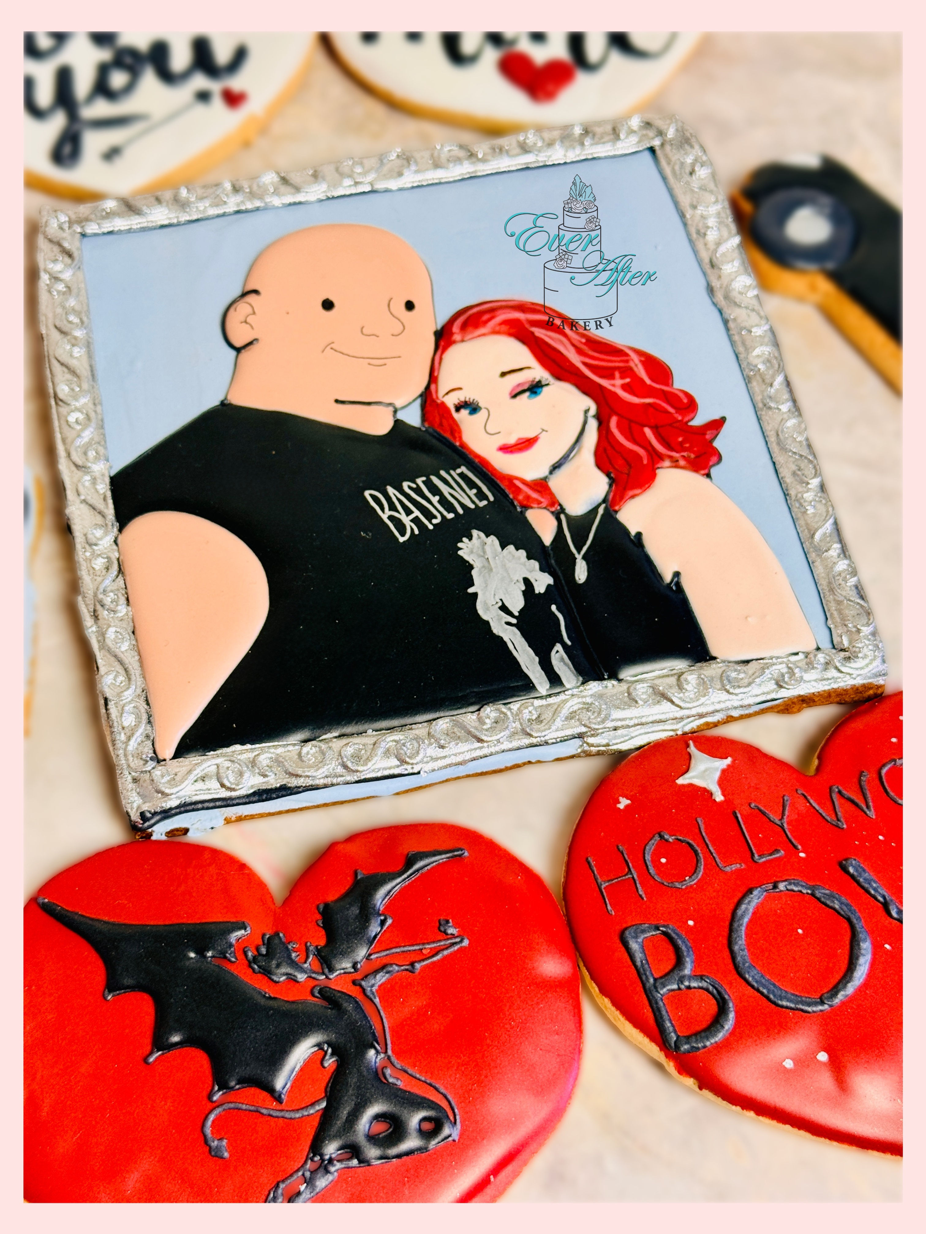 Unique Valentine Gift Cartoonify Couple Cookie Set Los Angeles