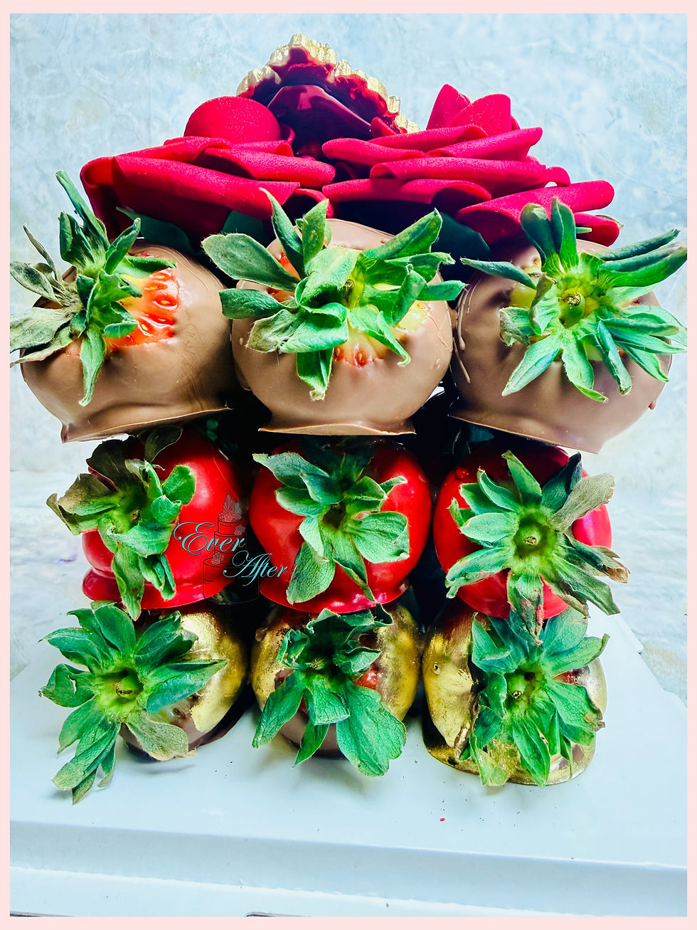 Chocolate Covered Strawberry Cake Valentine Gift