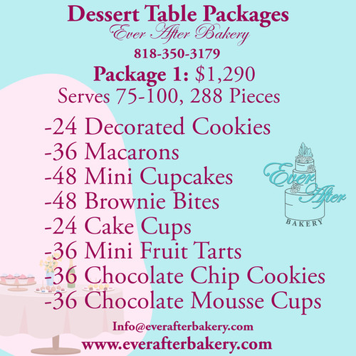 Dessert Table Package – Serves 75–100 Guests (288 Pieces) Ever