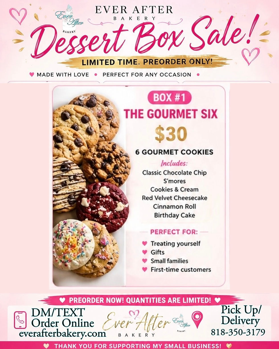 Dessert Box Sale The Gourmet Six Gourmet cookies