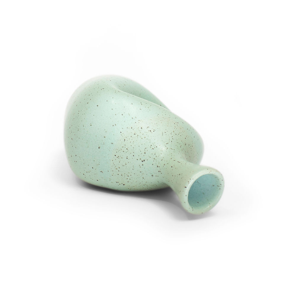 Thumbnail: Libbey Brown Green Tall Altered Bud Vase