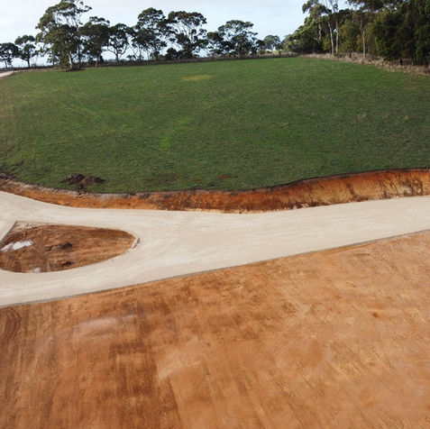 New driveway and turn around bay
