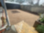 Levelled backyard