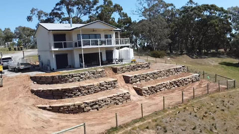 Rock Retaining Wall