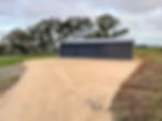 Shed and levelled driveway