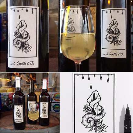 étiquette vin cuvée Gouttes d'Or