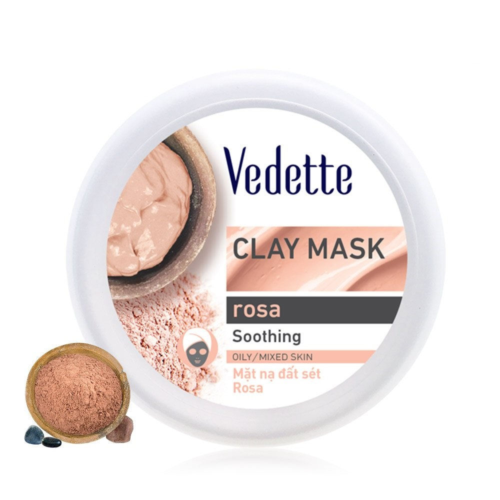 Mặt nạ đất sét Rosa 145g Vedette