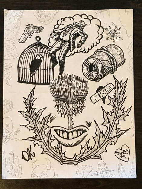 Wallpaper Tile Inked In