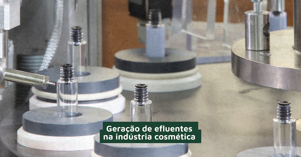 Processo de produção de cosméticos com geração de efluentes industriais contendo compostos químicos e surfactantes