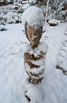 Snowman in the Desert