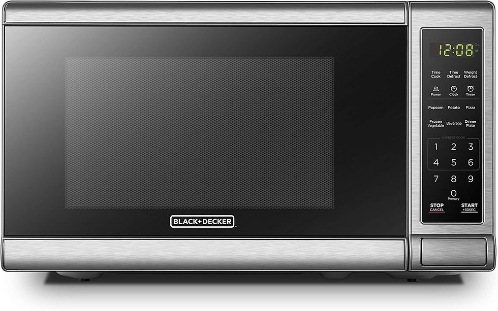 Thumbnail: BLACK+DECKER EM720CB7 Digital Microwave Oven with Turntable Push-Button Door