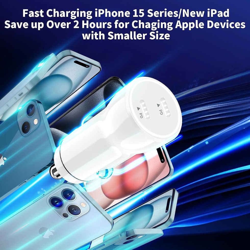 Thumbnail: MFi Certified iPhone 15 Fast Car Charger 72W Dual