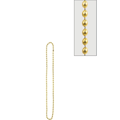 Gold party beads necklace for events