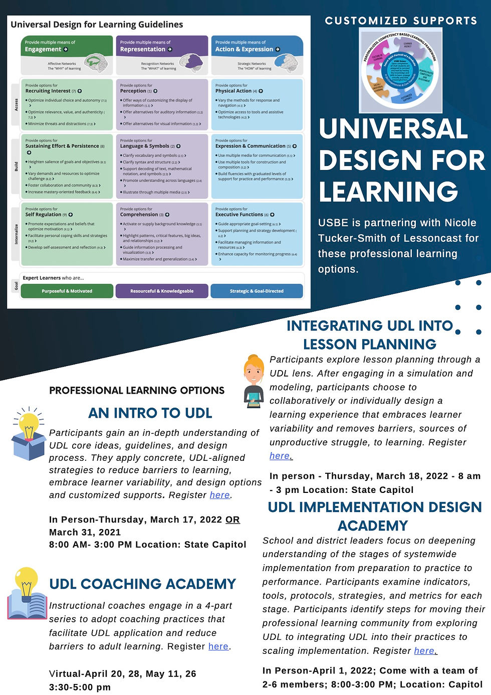 Universal Design For Learning Professional Learning Opportunities