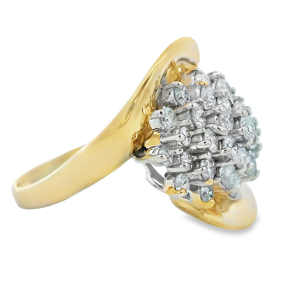 Thumbnail: 14Karat Yellow Gold Zales Fabrikant Cluster Ring