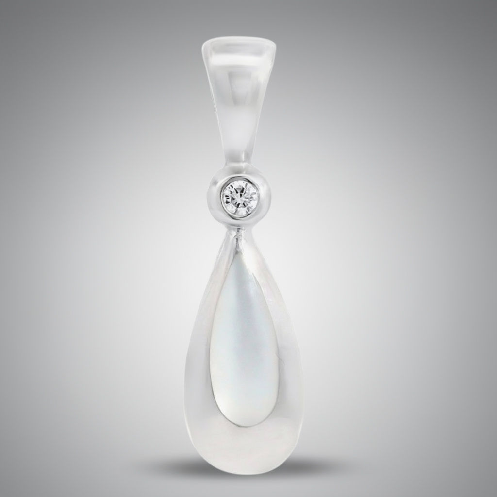 14K White Gold Cabana Mother-of-Pearl Pendant