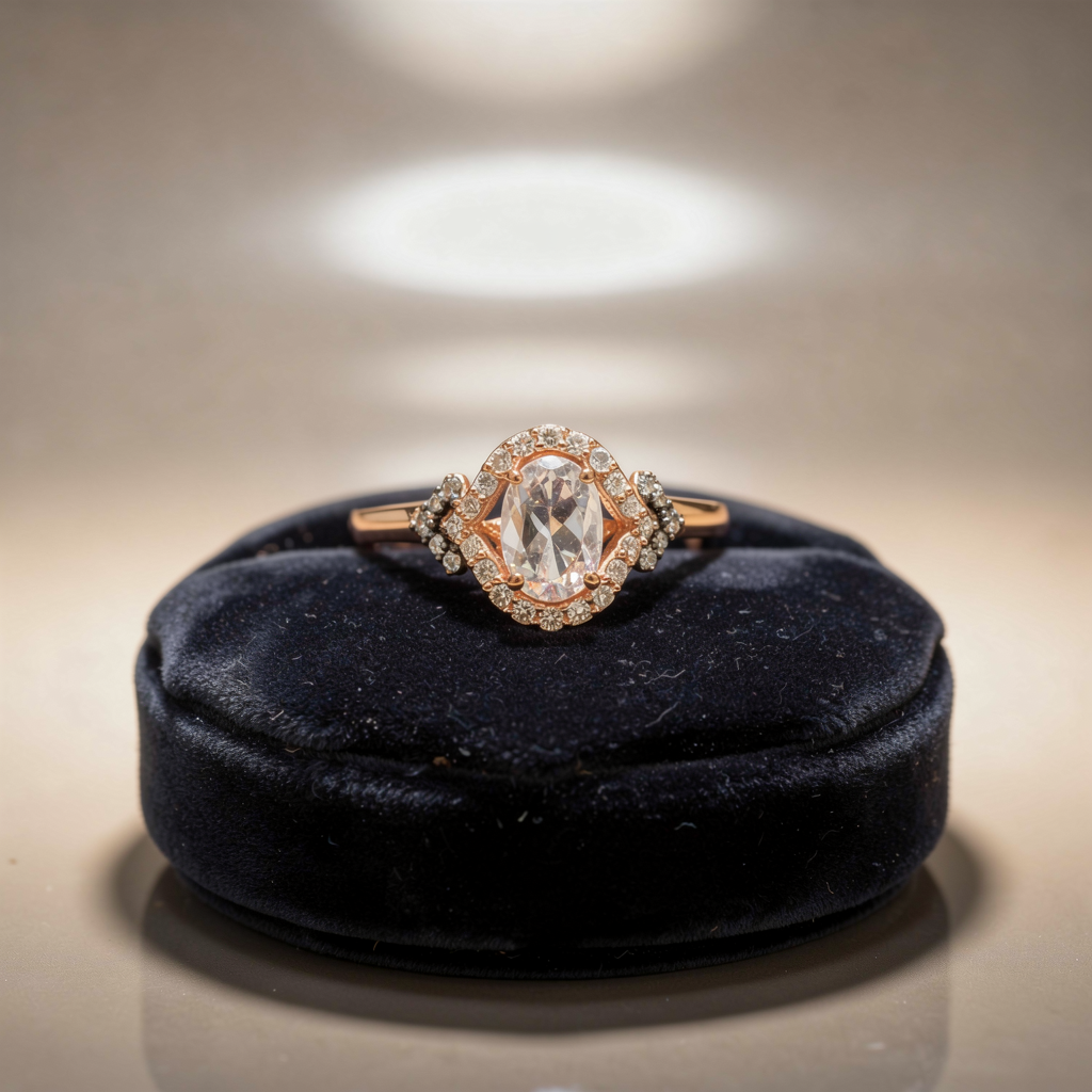 Contemporary Rosã© 14K Gold Morganite Ring — Size 6