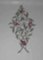 Stucco rose feature colored by hand - Dutton Park