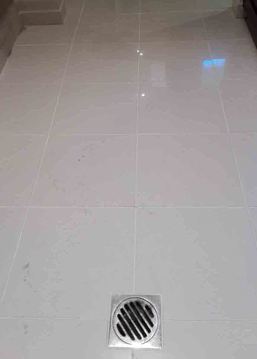 After - Tiled floor after two treatments with our very own mould killer