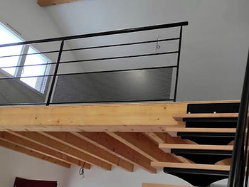 Garde-corps sur mesure pour mezzanine