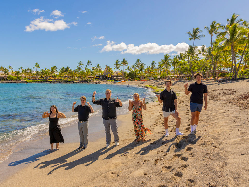 Beach Family Photo session in Hawaii Rosewood Kona Village Resort