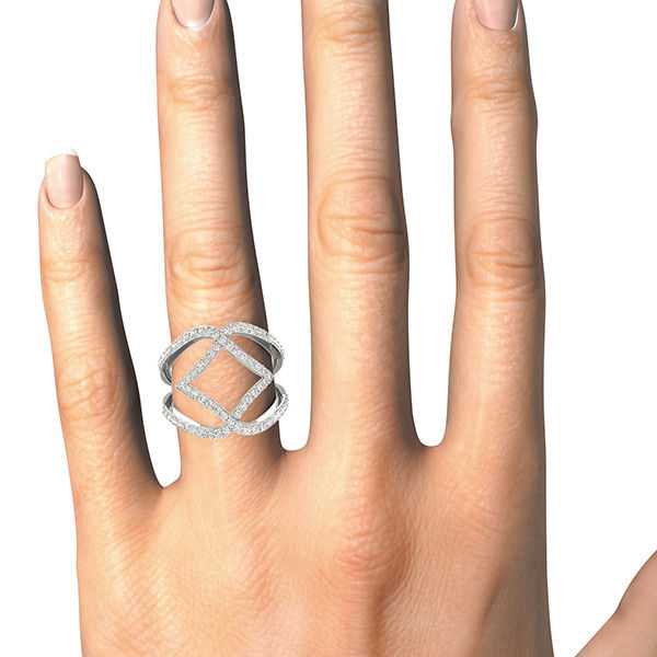 Thumbnail: 14kt Gold Fashion Diamond Ring.