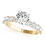 Thumbnail: 14kt Gold Single Row Diamond Engagement Ring.
