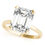 Thumbnail: 14kt Gold Emerald Cut Solitaire Engagement Ring