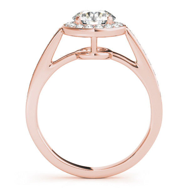 Thumbnail: 14kt Gold Halo Diamond Engagement Ring.