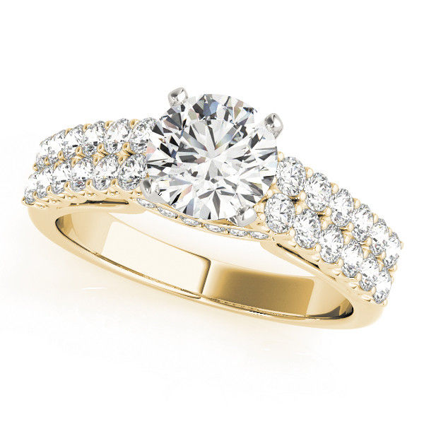 Thumbnail: 14kt Gold Multi Row Diamond Engagement Ring